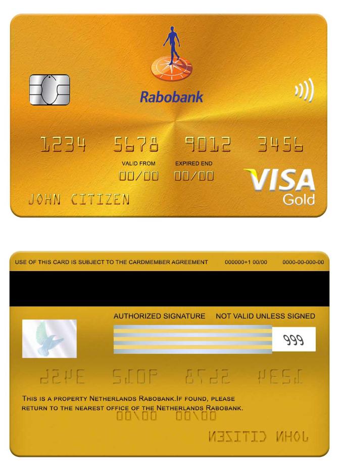 Netherlands Rabobank visa gold card